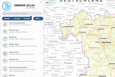 Kartenteil (Bildquelle: Energie-Atlas Bayern) Kartenteil