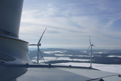 Ausblick vom Windpark Büchenbach. (Quelle: Sylvia Tennert)