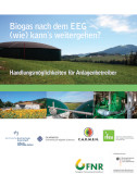 Titelbild der Broschüre "Biogas nach dem EEG – (wie) kann`s weiter gehen? Handlungsmöglichkeiten für Anlagenbetreiber"