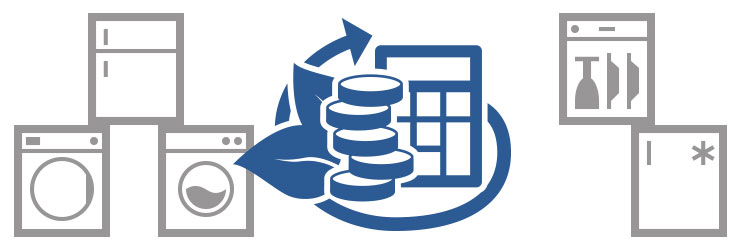 Symbole von Geräten des Haushaltsgeräte-Checks. (Quelle: Energie-Atlas Bayern)