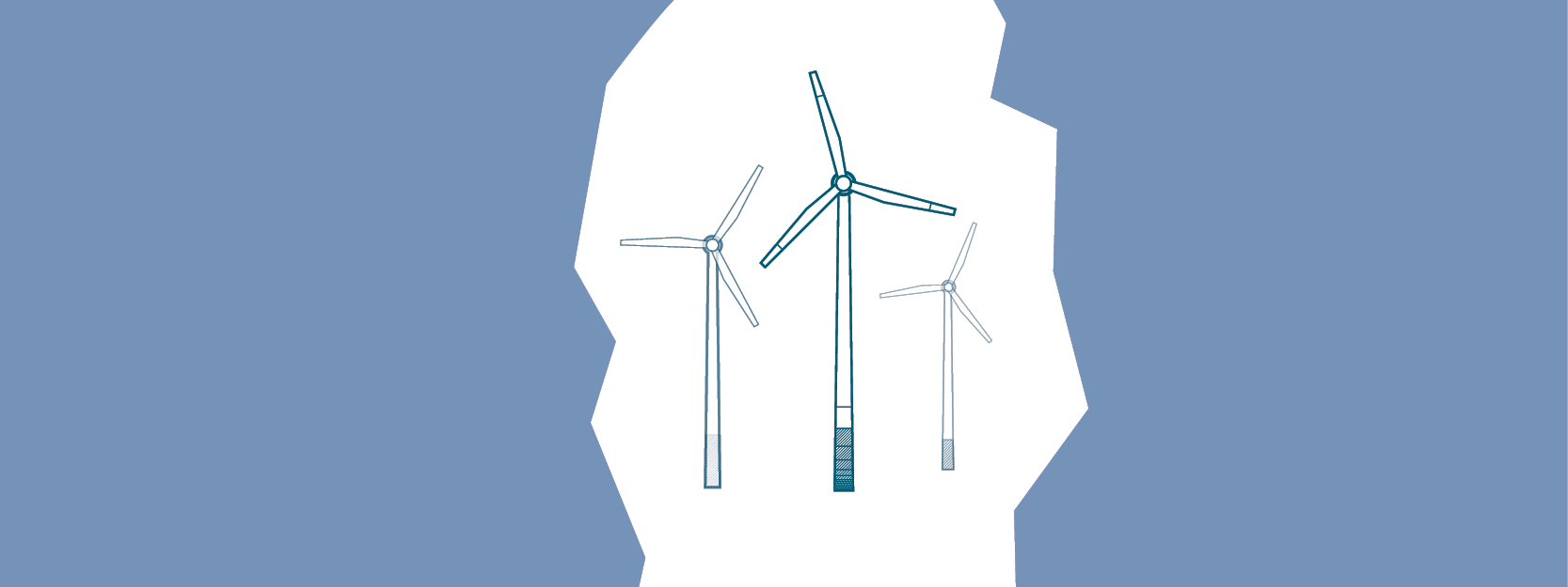 großes Bild Betriebsphase des Windparks