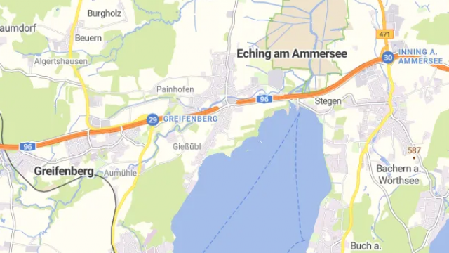 Karte (48.074171100227, 11.114128619082) Karte für Optimierung der Kläranlage Ammersee in Eching
