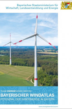 Titelbild der Broschüre "Bayerischer Windatlas"