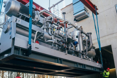 Wärmepumpe am Mühlbach in Rosenheim