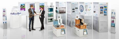 Übersicht über die Leihausstellung Energiewende (Quelle: Stefan Fink) Gesamtaufnahme Leihausstellung 2021 (Quelle: Stefan Fink)