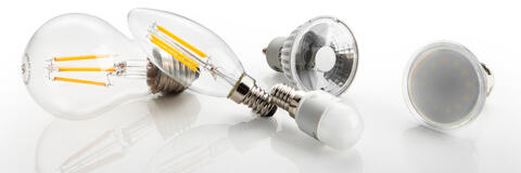 Verschiedene energieeffiziente Beleuchtungskörper (Quelle: Stefan Fink)