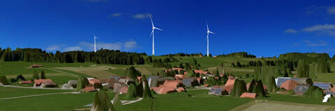 Beispielhafte Darstellung aus der 3D-Analyse (Bildquelle: Energie-Atlas Bayern) Beispielhafte Darstellung aus der 3D-Analyse (Bildquelle: Energie-Atlas Bayern)