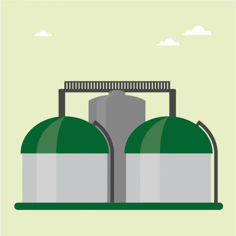 Illustration Biogasanlage (Quelle: Bayerisches Landesamt für Umwelt) Illustration Biogasanlage (Quelle: Bayerisches Landesamt für Umwelt)