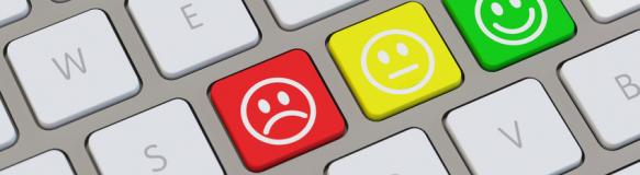 Verschiedene Smileys auf einer Tastatur. (Bildquelle: Robert Kneschke - Fotolia.com) Verschiedene Smileys auf einer Tastatur. (Bildquelle: Robert Kneschke - Fotolia.com)