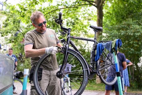 Fahrradwaschanlage (Quelle: Tobias Hase)