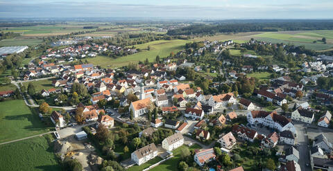 Blick auf die Gemeinde Buttenwiesen (Quelle: Energie-Atlas Bayern)