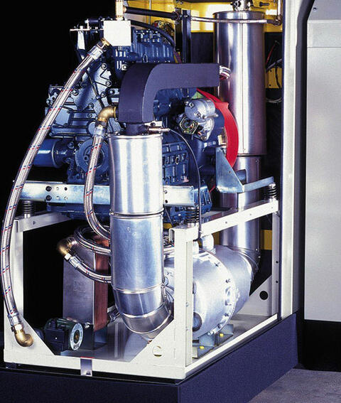 In einem Blockheizkraftwerk wird das Faulgas zur Strom- und Wärmeerzeugung verwendet (Quelle: GFM Beratende Ingenieure)