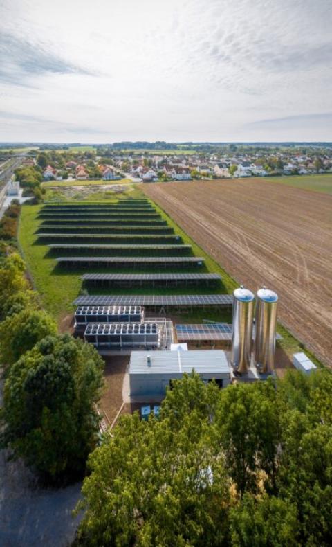 Fertigstellung der Heizzentrale in Mertingen (Quelle: Felix Kille, GP JOULE Think GmbH & Co. KG)