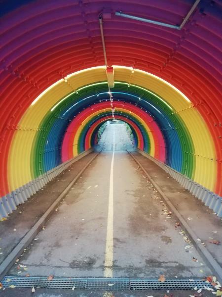 Der Fußgängertunnel der Munich International School e.V. (Quelle: ADT-Informationssysteme GmbH)