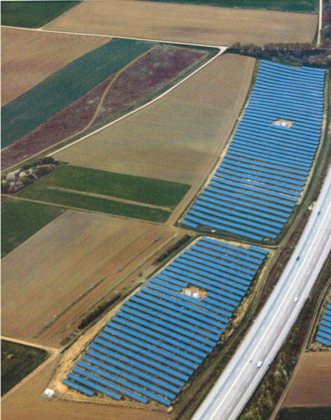Der Solarpark Martinsheim aus der Luft aufgenommen. (Quelle: Energie-Atlas Bayern)