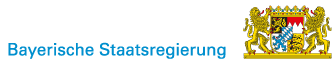 Bayerisches Staatswappen mit dem Schriftzug Bayerische Staatsregierung