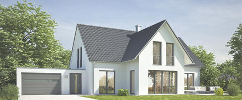 Einfamilienhaus mit Garage. (Quelle: KB3 - Fotolia.com) Einfamilienhaus mit Garage. (Quelle: KB3 - Fotolia.com)