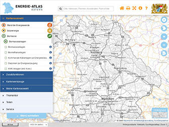 Kartenteil Ansicht Tablet (Quelle: Energie-Atlas Bayern)