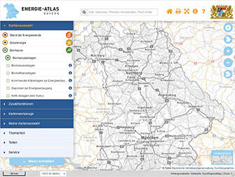 Kartenteil Ansicht Tablet (Quelle: Energie-Atlas Bayern) Kartenteil Ansicht Tablet (Quelle: Energie-Atlas Bayern)