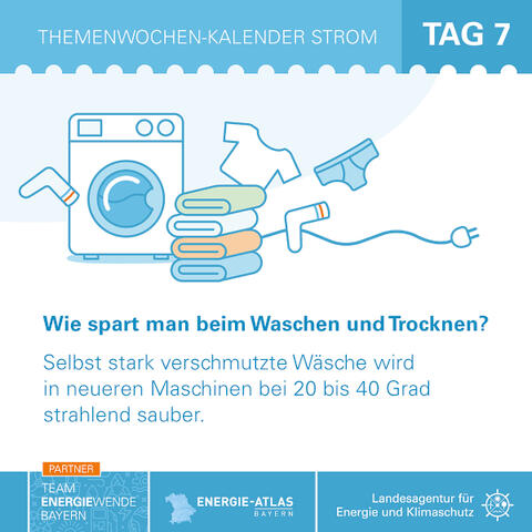 Themenwochen-Kalender Strom, Beispiel für Instagram: Kalenderblatt 7