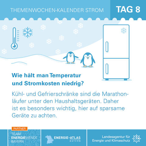 Themenwochen-Kalender Strom, Beispiel für Instagram: Kalenderblatt 8