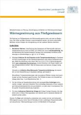 Wärmegewinnung aus Fließgewässern