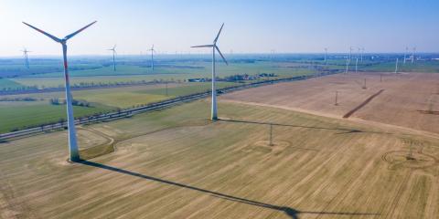 Schattenwurf von Windrädern