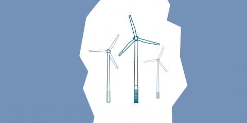 großes Bild Betriebsphase des Windparks