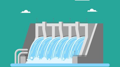 Illustration Wasserkraft (Quelle: Shutterstock - SkyPics Studio)