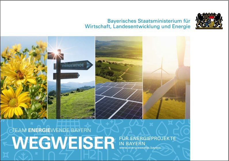 Titelbild der Broschüre Wegweiser für Energieprojekte in Bayern